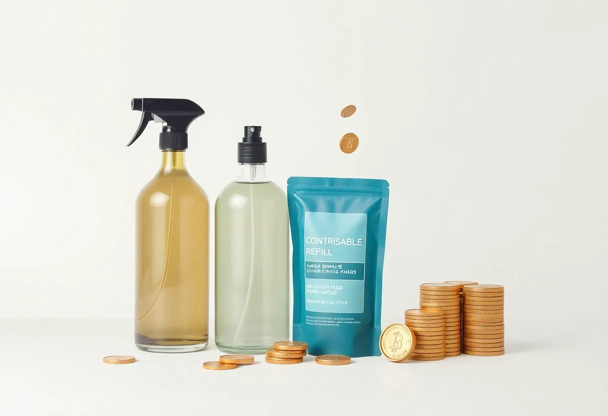 Économies avec les produits nettoyants concentrés écologiques Camer Clean pour le service de nettoyage
